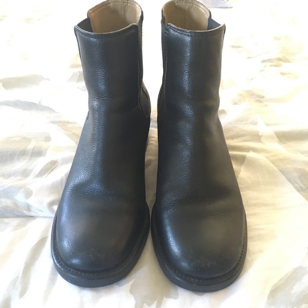 J — Black Chelsea Ankle Booties